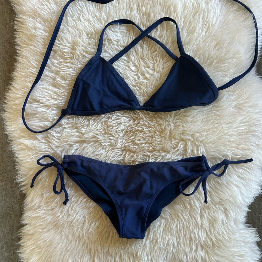 Pakaloha Navy Blue Bikini Set